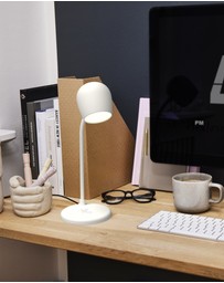 Kreafunk - Kreafunk Ellie Lamp W/ Qi Charger And Bluetooth Speaker - White