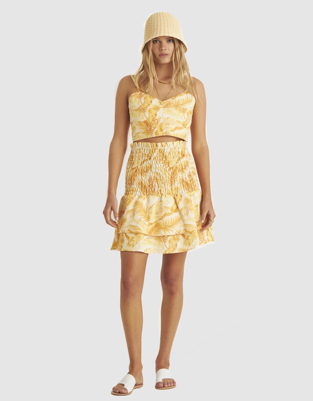 Zerafima - Saffron Leaf Tiered Skirt