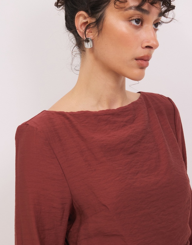 Calli - Lydia LS Ruched Midi Dress