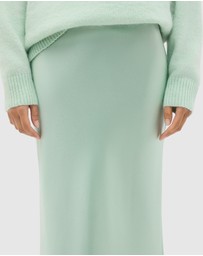 Seed Heritage - Satin Midi Slip Skirt