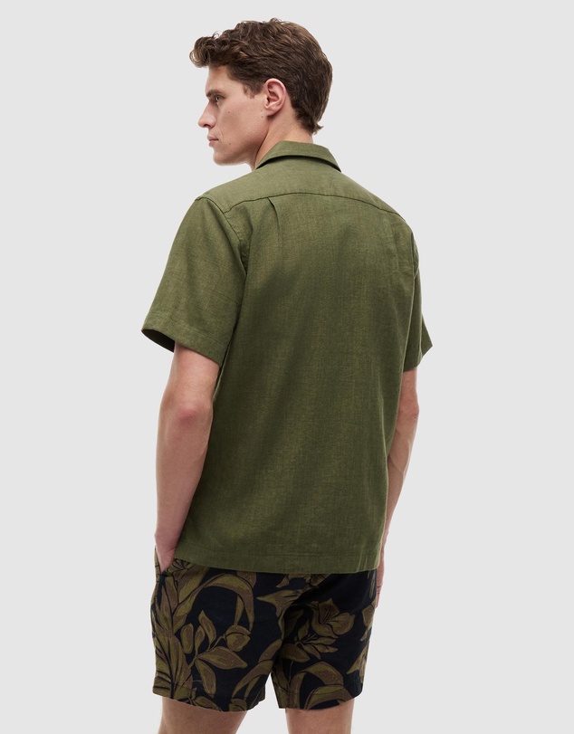 Tommy Hilfiger - Regular Fit Linen Blend Short Sleeve Shirt
