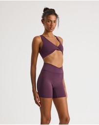 Upstate - Butter Twist Front Crop - Perfectly Plum