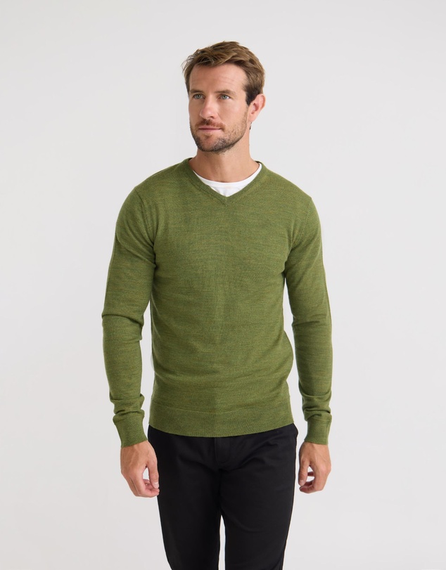 Oxford - Basic V-Neck Pure Wool Pullover