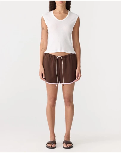 Bassike - Mini Piping Detail Pique Shorts