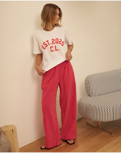 TEXTURED RED CHECK