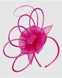 Max Alexander - Sinamay Fuchsia Flower Racing Fascinator