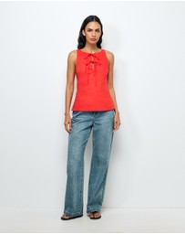 AERE - Arden Tie Front Top