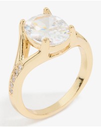 Lovisa - Gold Plated Cubic Zirconia Oval Ring