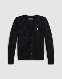 Polo Ralph Lauren - Metallic Mini-Cable Cardigan - ICONIC EXCLUSIVE - Babies-Kids