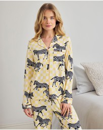 Chelsea Peers - Zebra Checkerboard Long Pyjama
