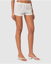 EDIKTED - Jael Eyelet Shorts