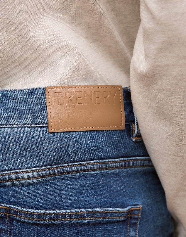 Trenery - Relaxed Fit Mid Wash Jean in Indigo Blue