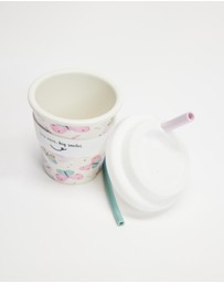 itti bitti - Reusable Baby Cino Cup With 2 Straws - Butterfly