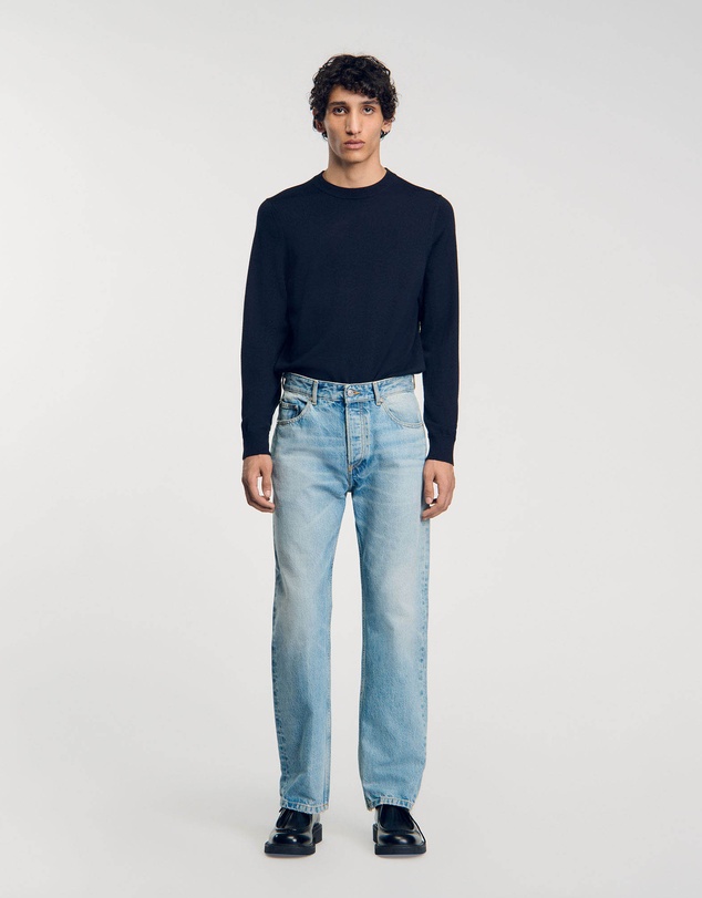 Sandro - Regular Stonewash And Whiskers Jeans