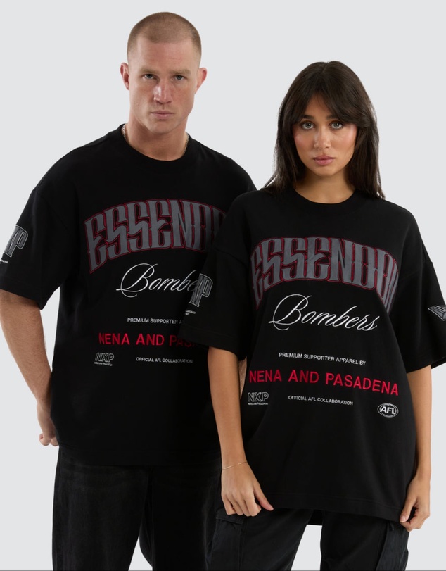 Nena & Pasadena - Essendon Game-On Loopbk Tee