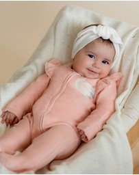 Bebe by Minihaha - Gemma Velour Zip Onesie - Babies