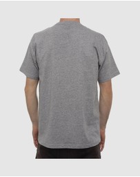 Fallen Footwear - Fallen Footwear Men Neuveaux Marle 100% Cotton Tees Regular Fit Grey