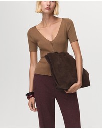M.N.G - Knitted Trousers With Elastic Waistband