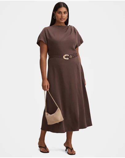 Forever New Curve - Kylee Curve Button Neck Dress