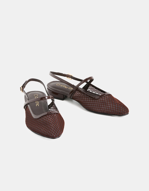 City Chic - WIDE FIT Lily Mesh Flat