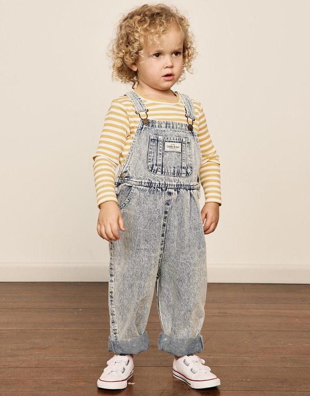 Goldie + Ace - AUSTIN VINTAGE WASHED DENIM OVERALLS