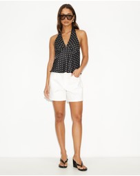 Dazie - Margaux Polka Dot Halter Top
