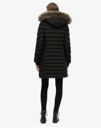 Superdry - Fuji Faux Fur Hoodie Mid Length