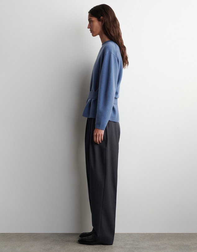 COS - Belt-Detail Merino Wool Jumper