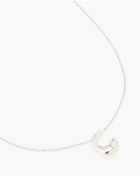 Lovisa - Waterproof Stainless Steel Large Bubble Letter C Necklace