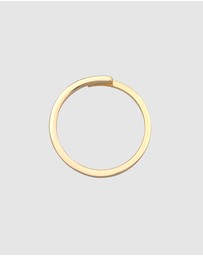 Elli Jewelry - Ring Wrap Open Geo Trend in 925 sterling silver gold plated