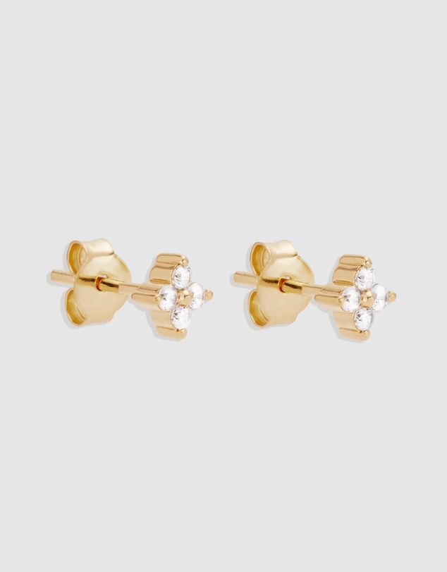 By Charlotte - Crystal Bloom Stud Earrings