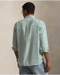 Polo Ralph Lauren - Classic Fit Paint-Splatter Striped Shirt