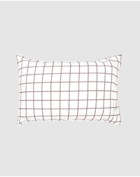 Bambury - Grid Boysenberry Flannelette Fitted Sheet Set