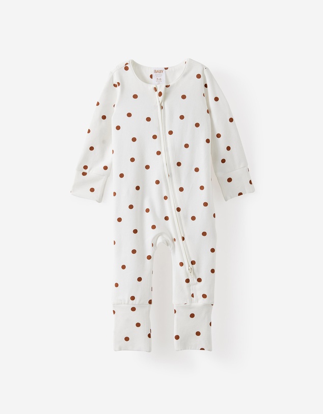 Cotton On Kids - Growie Long Sleeve Zip Romper
