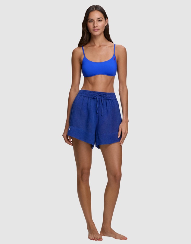 Polo Ralph Lauren - Organic Cotton & Linen High Waist Beach Short