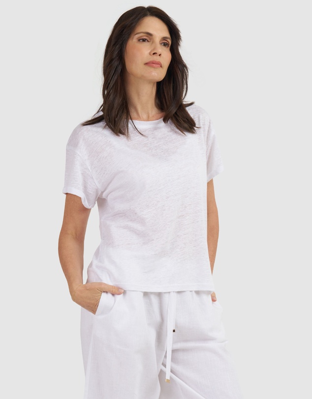 CAMIXA - Francy Linen Jersey T-Shirt Top