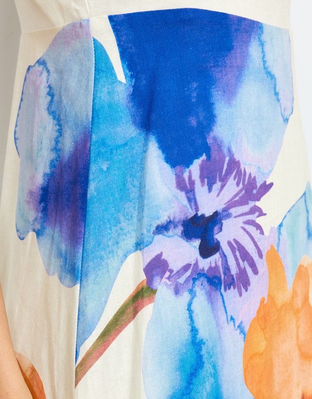 AERE - Lea Linen Midi Dress