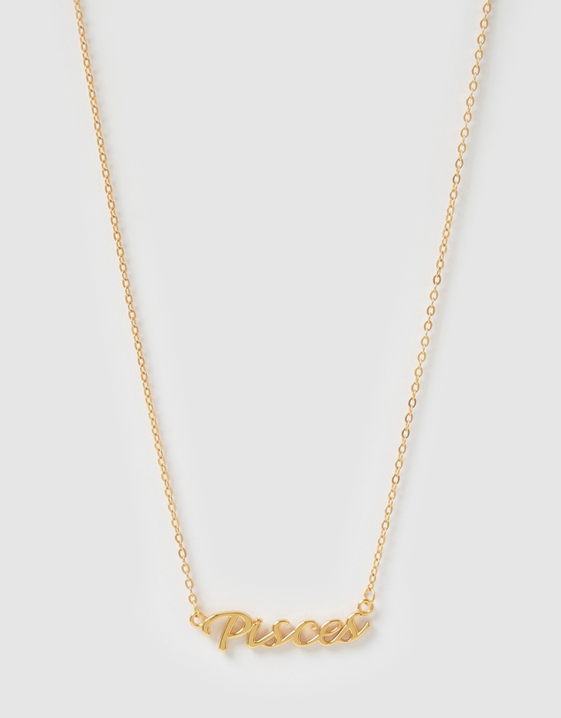 Izoa - Pisces Written Star Sign Necklace