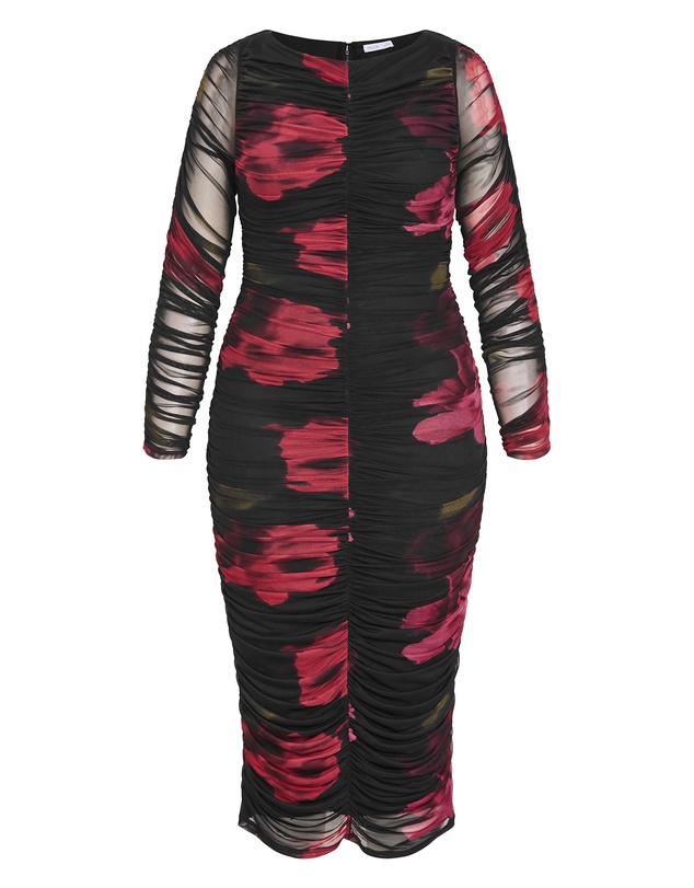City Chic - Halo Long Sleeve Midi Dress