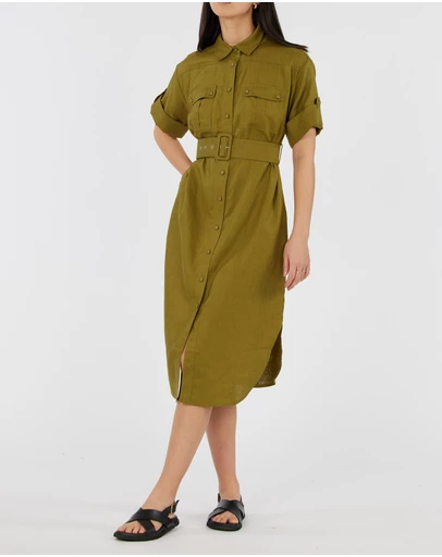 Amelius - Provence Linen Shirt Dress