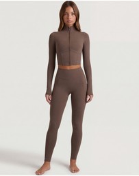 BO+TEE - New Neutrals Soft Active Zip-Up Cropped Jacket