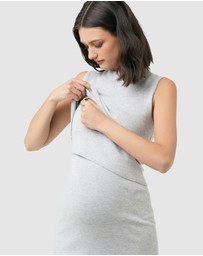 Ripe Maternity - Layered Knit Nursing Dress