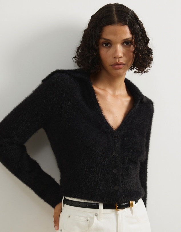 Atmos&Here - Adella V-Neck Polo Cardigan