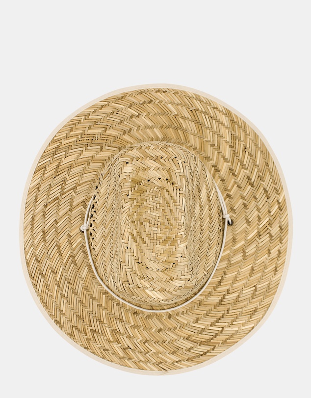 Morgan & Taylor - Rhodes Woven Straw Fedora in Natural Beige