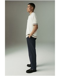 NEXT - Belted Soft Touch Chino Trousers Straight Fit
