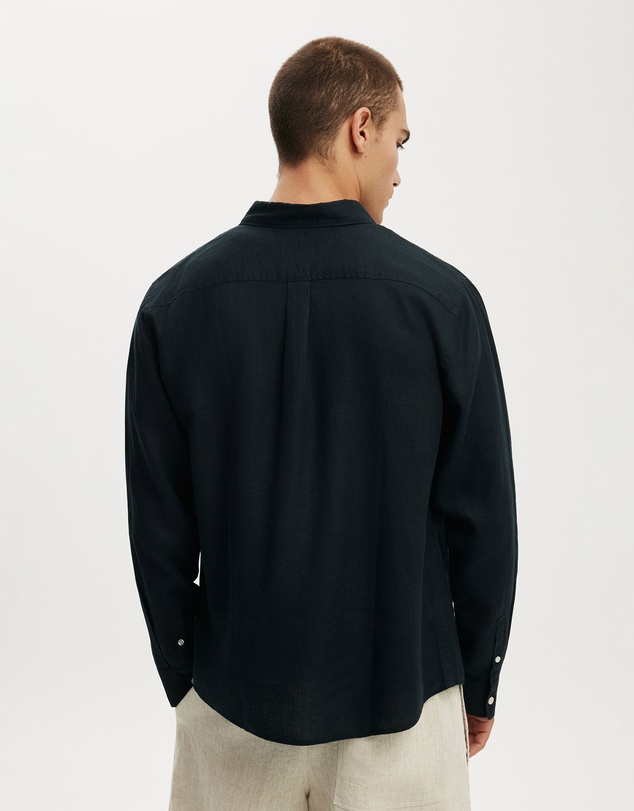 Cotton On - Relaxed Linen Long Sleeve Shirt