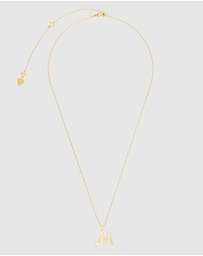 Wanderlust + Co - Alphabet Bubble Pendant Necklace - Letter M