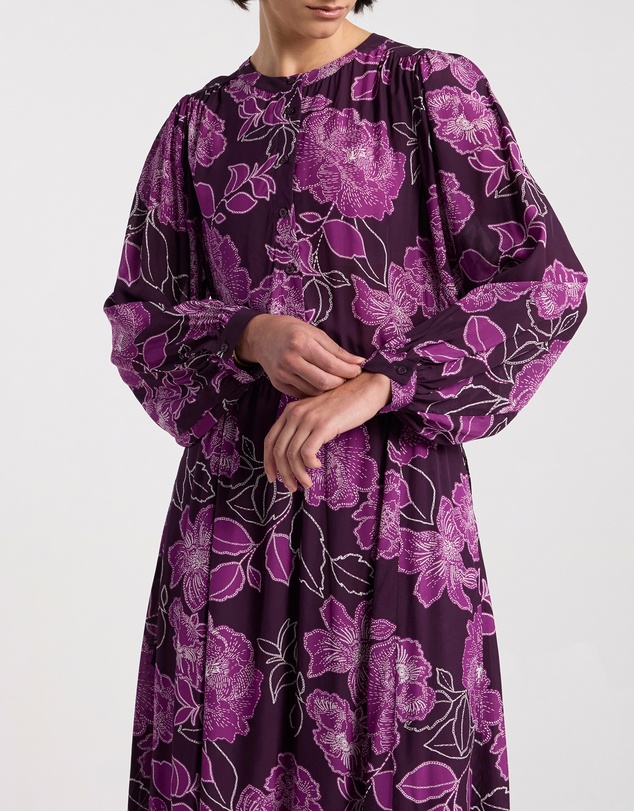 David Lawrence - Garnet Viscose Dress