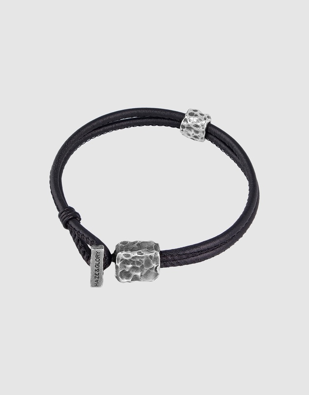 Haze & Glory - ICONIC EXCLUSIVE - Bracelet Daily Dan Leather 925 Sterling Silver