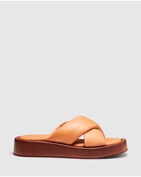 Just Because - Santina Leather Flatform Sandals
